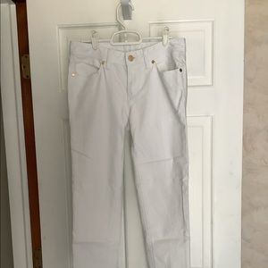 Tory Burch cropped white jeans